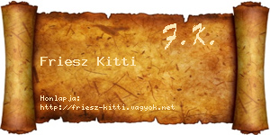 Friesz Kitti névjegykártya